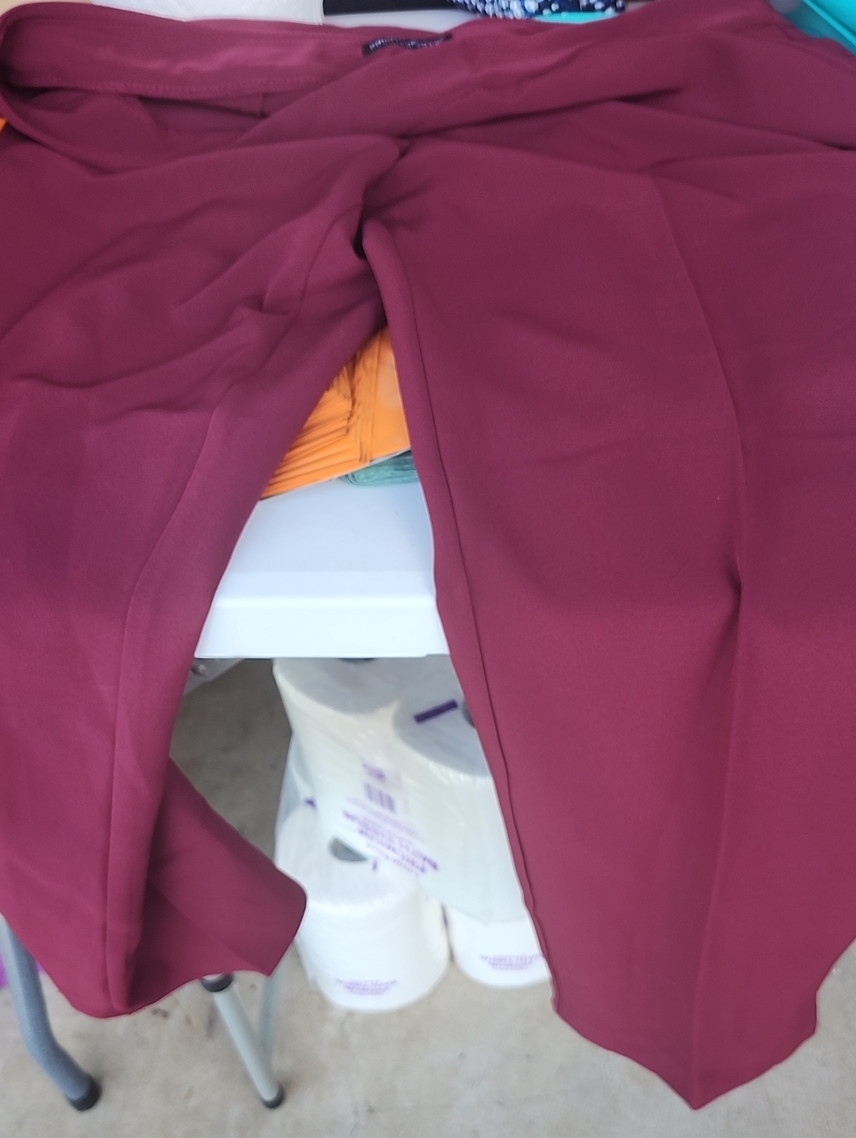 Counterparts Straight Leg Pants In Burgundy Wine
